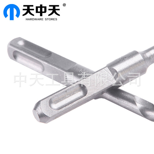 Tianzhongtian square handle electric hammer quarrying through wall cement drill bit concrete wall drill bit square handle four-pit impact drill bit