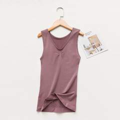 廠家直銷 新品秋冬女士毛圈背心莫代爾加厚收腹保暖上衣 無縫批發