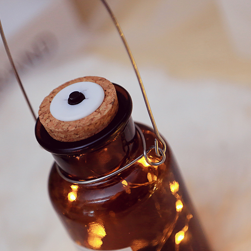 Botella de deseos luminosa botella de vidrio creativa qixi amante graduación regalo Navidad LED deriva botella estrella