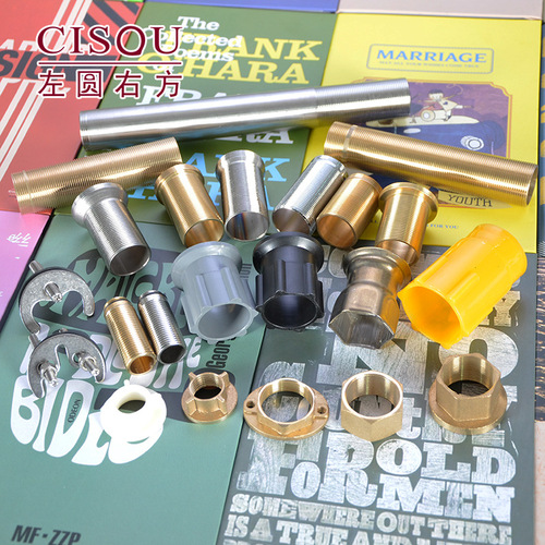 Bathroom faucet fixings, extended fixing base, big foot nut, threaded pipe, heightening high foot installation fastening accessories