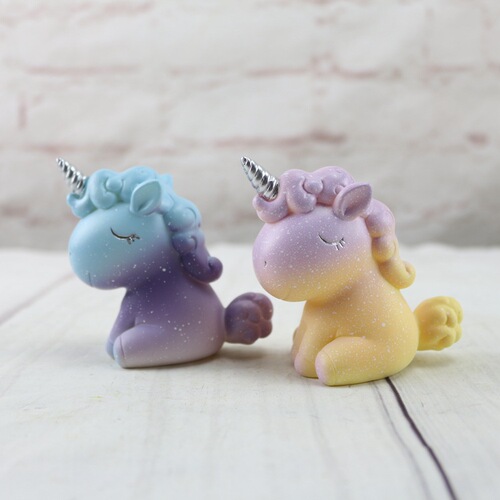 New Fantasy Angel Unicorn Baked Cake Ornaments Cartoon Cute Vinyl Unicorn Decorative Ornaments