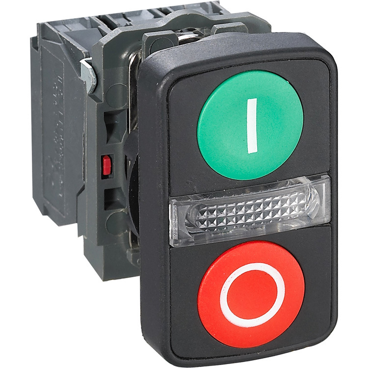 XB5防水型带双色指示灯的双位双头双键带灯按钮开关IP66防水防尘