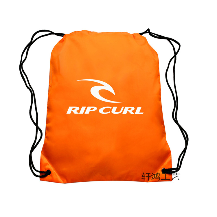 专业定制 涤纶收纳背包 牛津布束口收纳袋 雨伞布瑜伽培训双肩包