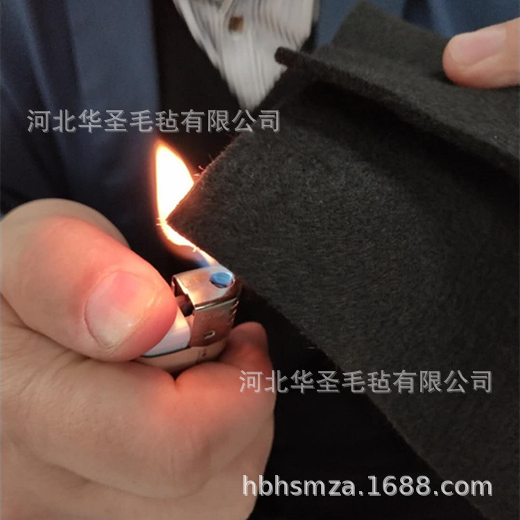 建筑用黑色阻燃毛粘布 碳纤维针刺无纺布 阻燃粘胶毛毡耐磨