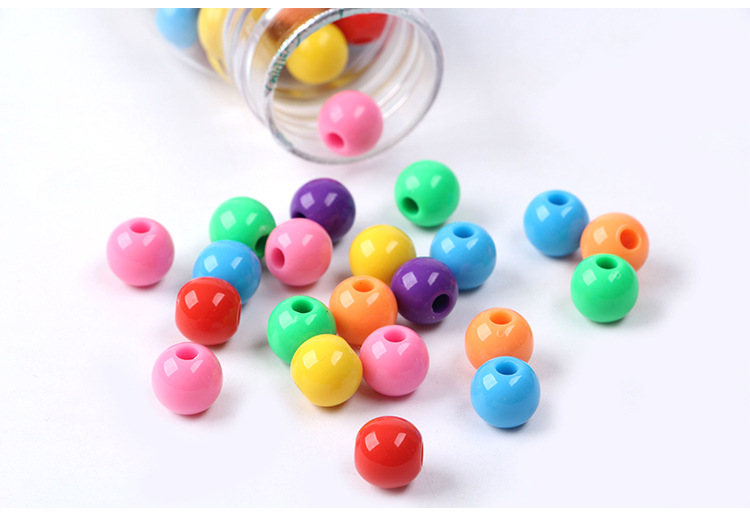 Wholesale of 10mm large-hole acrylic beads, diy jewelry accessories, creative handcrafted beading materials detail image 7