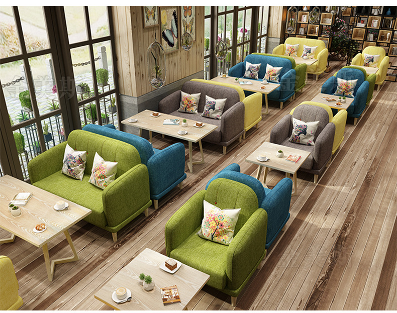 Milk tea shop sofa dessert shop sofa