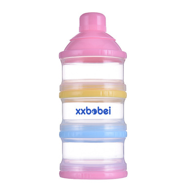 婴儿三层奶粉盒便携式外出储存儿童宝宝奶粉格三格pp塑料小号批发