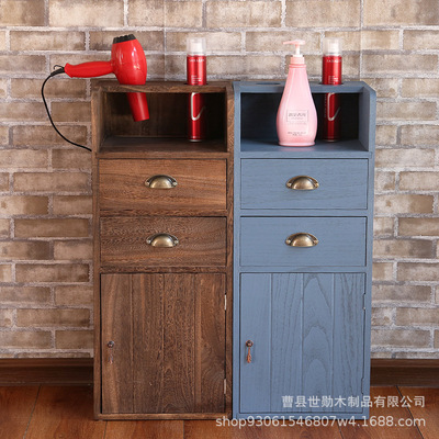 包邮理发店柜子发廊工具柜理发店工具柜工具车美容发推车木质柜子|ms