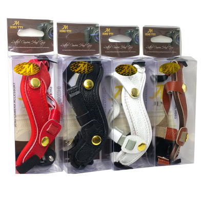 现货单反相机手腕带真皮快摄手相机带微单牛皮相機S型手腕帶新款