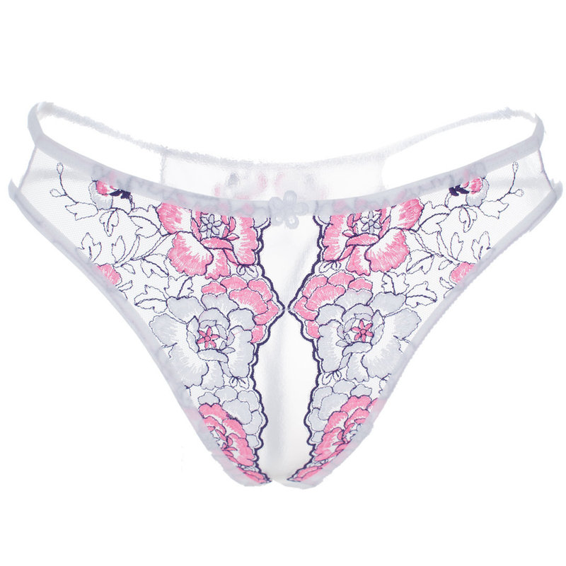 Ouzi Liya Sexy Hollow Embroidered Exquisite Lace Thong T-pants Women's Sexy Underwear 1356