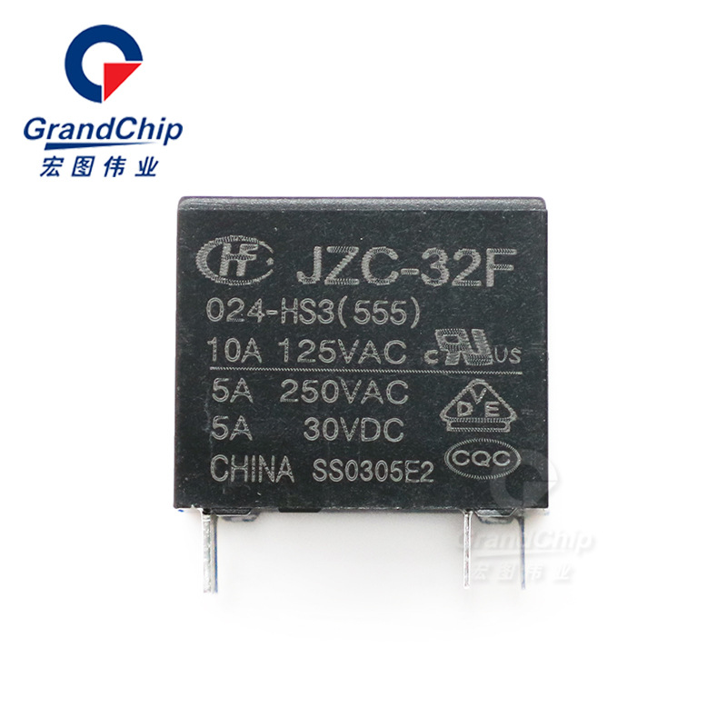 JZC-32F/024-HS3(555) 24V一组常开5A直插4脚5V12V24VDC 原装现货