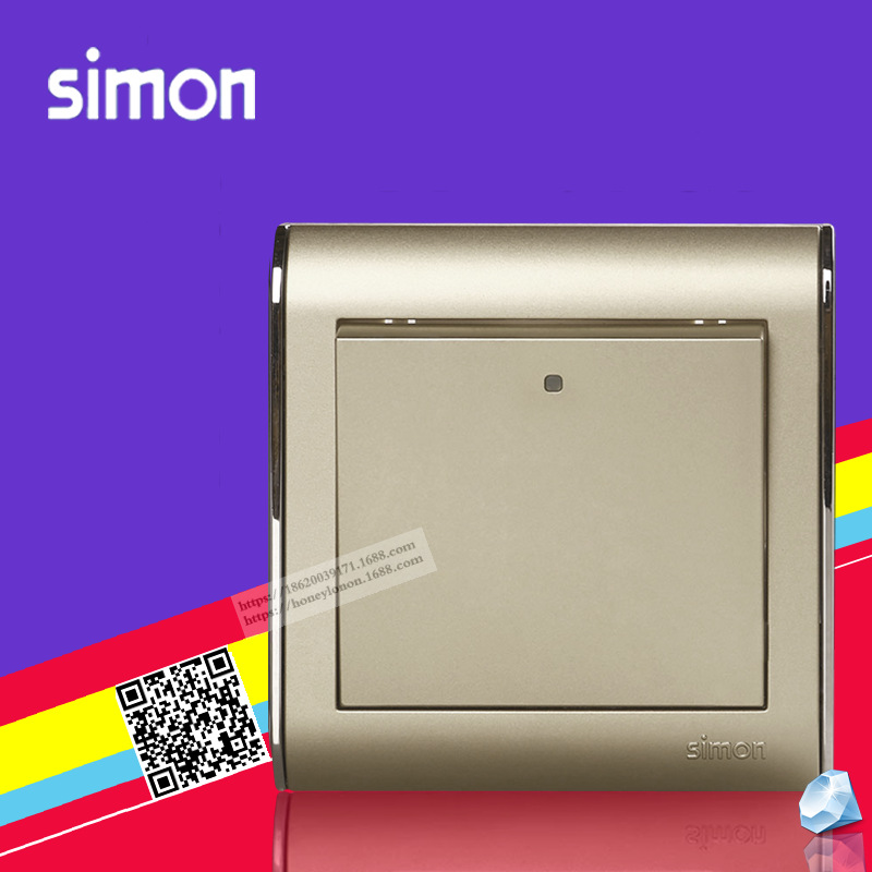 simon/西蒙 i5系列 一位换向开关带荧光指示(香槟金)511226-52