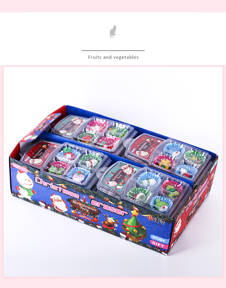 圣诞款3D圣诞老人文具礼盒小咕咚雪人卡通可爱儿童用品圣诞节礼品详情图6