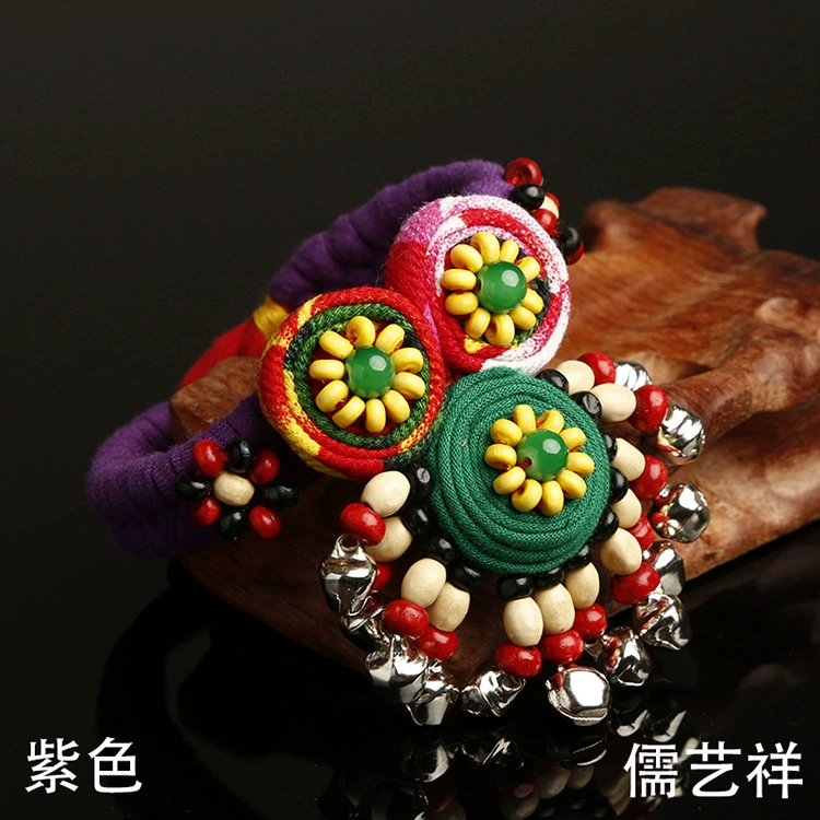 Этническая ткачёная маленькая колокольчика из провинции Юньнань, handmade, ретро браслет, ткань, оптом, этнический стиль, цветущий