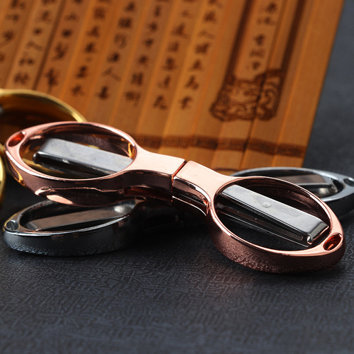 Lin Taizuo folding small scissors, stainless steel scissors, multi-functional stretch 8-shaped scissors, outdoor fishing children's thread scissors
