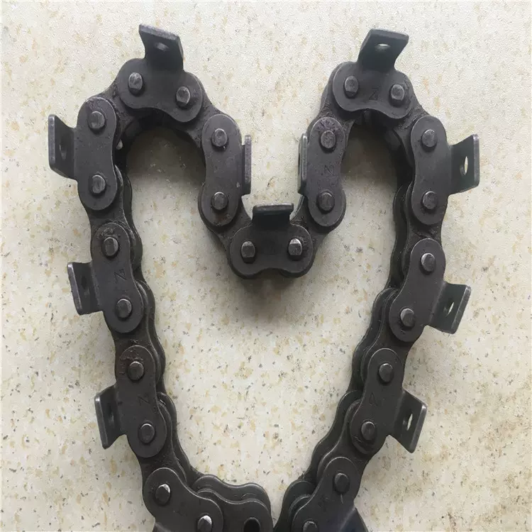 弯板链条 6分带耳链条 东华自强带弯板链条 12A-1*80L机械传动链