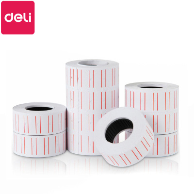 得力3210标价纸 超市打价机打价纸 商品打码价格标签纸 10卷单排