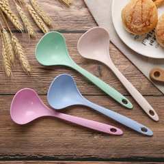 Wheat straw soup spoon household long handle porridge spoon kitchen plastic kitchen utensils thickened large porridge spoon batch generation