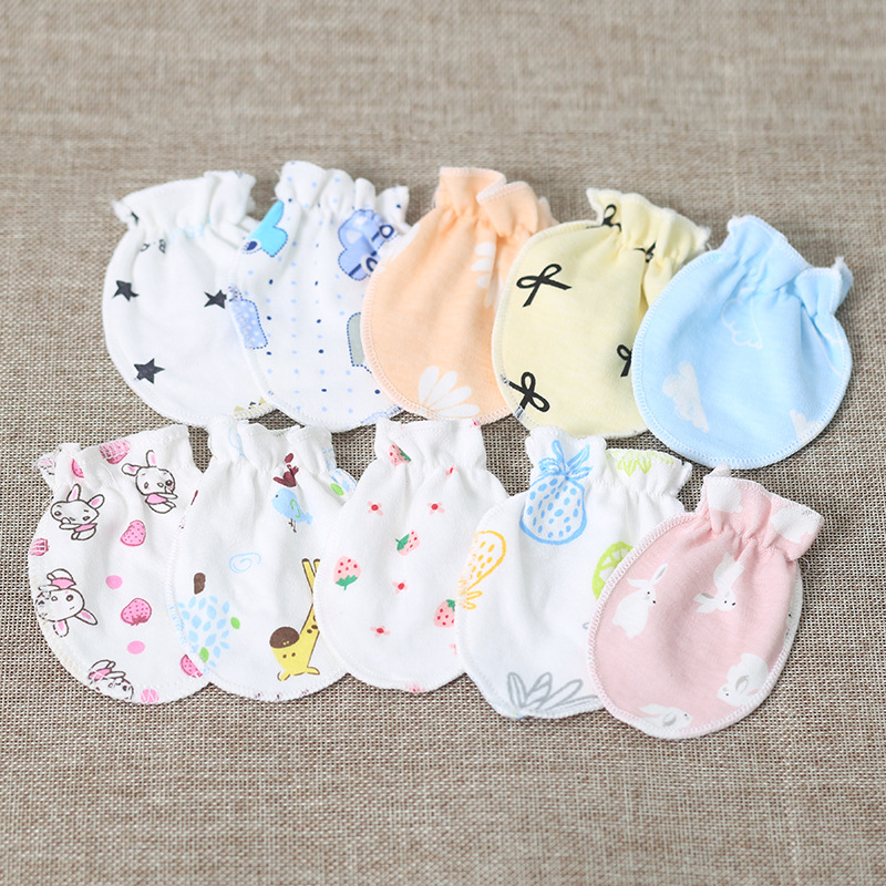 baby Mitts Newborn 0-6-12 A month spring and autumn Newborn baby pure cotton Artifact