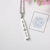 EXO Luhan Huang Zitao Zhang Yixing Bian Boxian Po Chanlie many stainless steel square necklaces