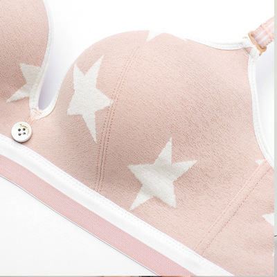 薄款无钢圈内衣女聚拢大胸显小夏天文胸收副乳小胸罩