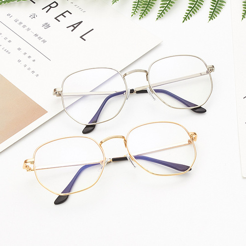2017 New Products Zhou Yangqing Internet Celebrity Eyewear Big Frame Square Natural Eyeglasses Retro Personality Non-glare Glasses 