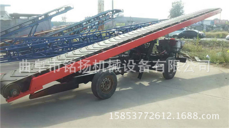 环形平板输送机 运行稳定输送机 装车移动旋转皮带机