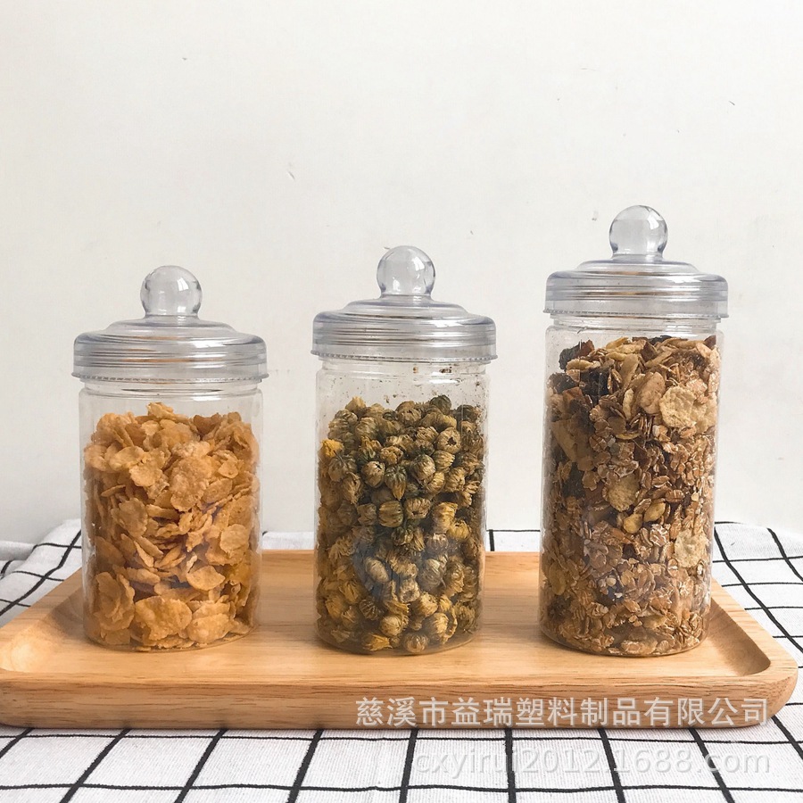 360ml400ml500ml直筒塑料瓶罐 糖果罐 茶叶 泡袋茶 花茶罐(M096)