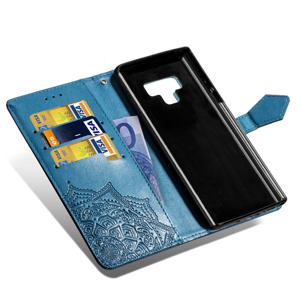 Mandala Embossed Leather Wallet Phone Case For Iphone 16_voghion.com