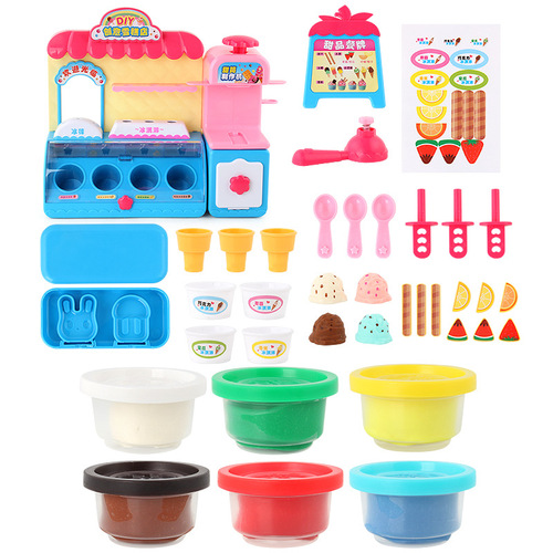 Dropshipping creative ice cream shop, colored mud ice cream machine, colored mud ice cream machine, handmade super light clay