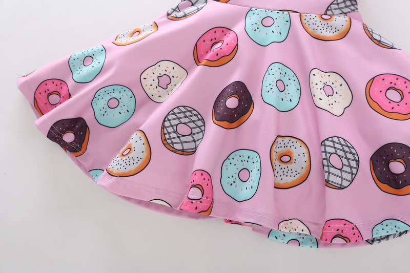 Neue Mädchen Kleid Sommer Kinder Prinzessin Kleid Macaron Print Kleines Mädchen Rock display picture 5