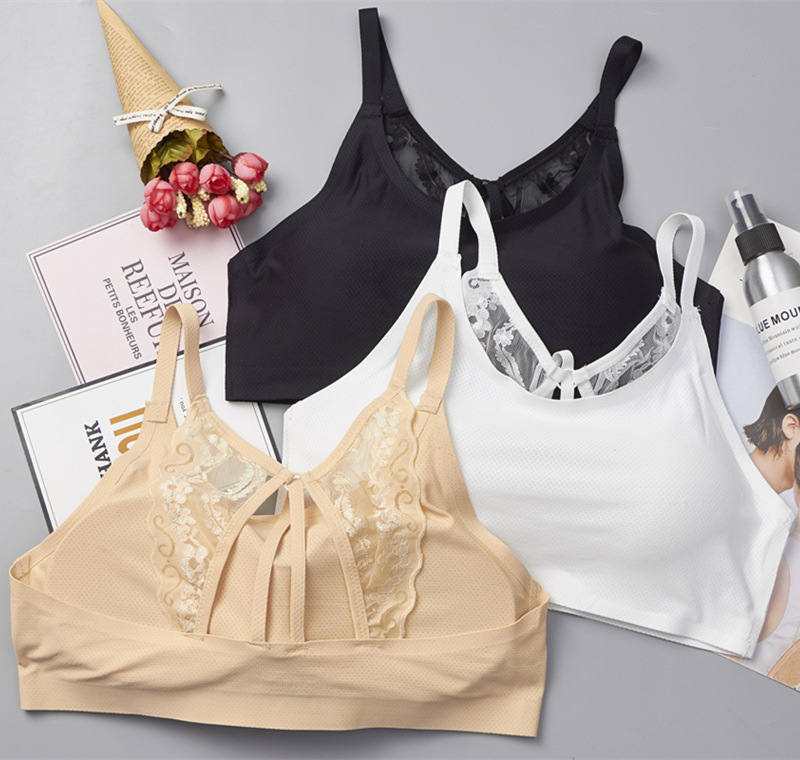 夏季无痕蝴蝶带一体式胸垫一片式抹胸无钢圈打底内衣裹胸美背文胸|ms