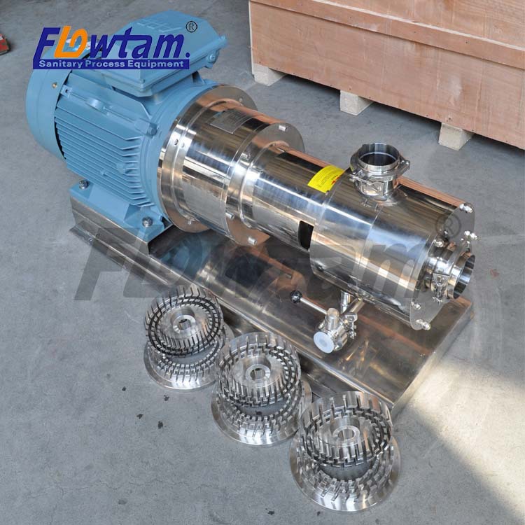 不锈钢卫生级高剪切均质机三级乳化泵 管线式乳化泵 奶粉混合泵