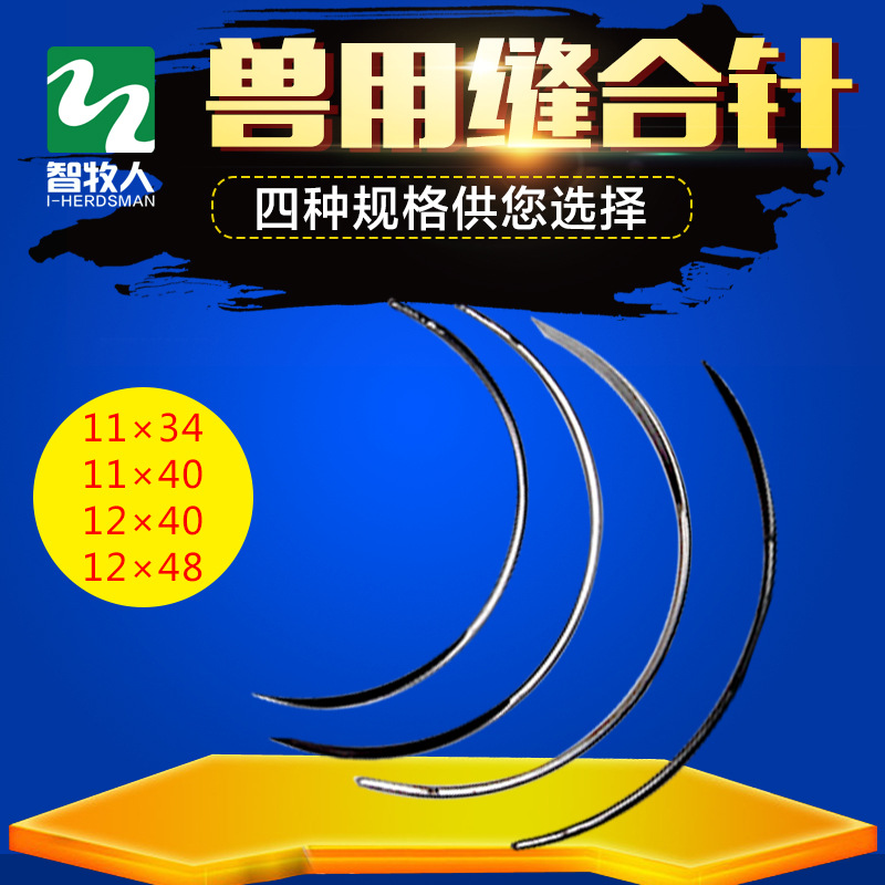 动物兽用缝合针缝合线 角针 圆针外科手术针10支兽医手术缝线外贸-阿里巴巴