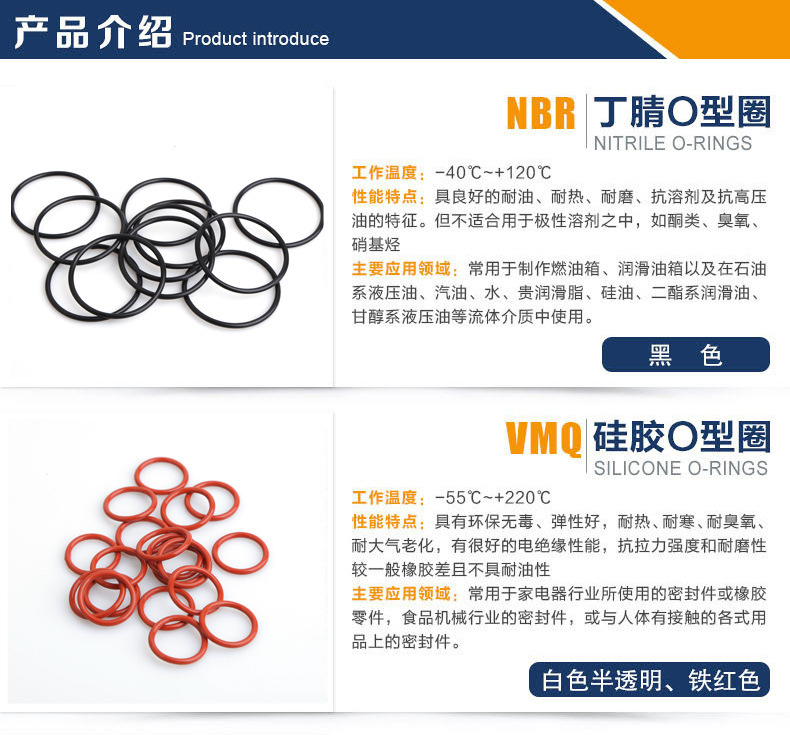 硅胶o型圈介绍