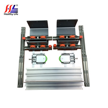 铝合金材质带阻尼重外挂趟门系统 可配缓冲移动门吊轮家具配件