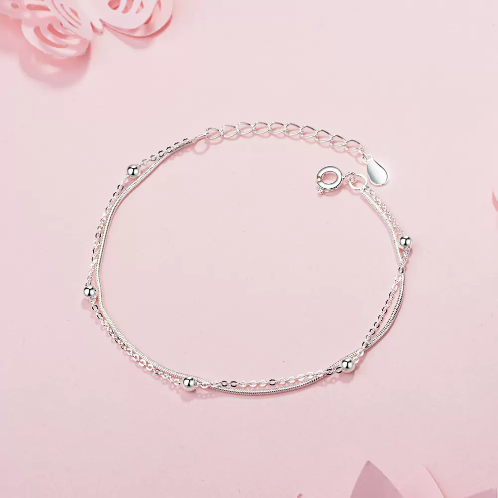 手链蛇骨链串珠圆珠手串复古女简约细百搭气质时尚配饰手