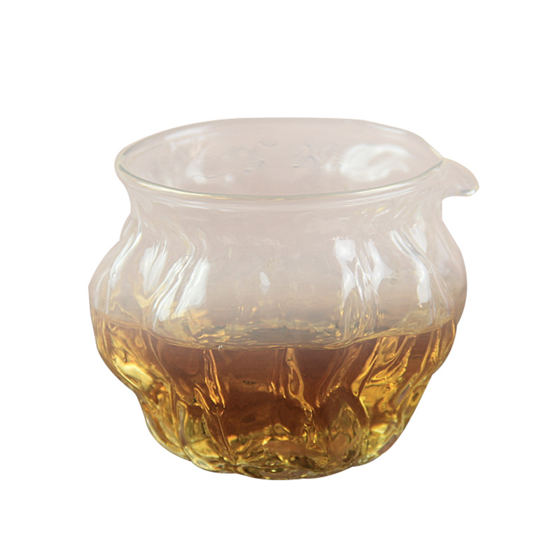 公道杯日式茶杯分茶器 加厚高硼硅锤纹玻璃公杯玻璃茶具