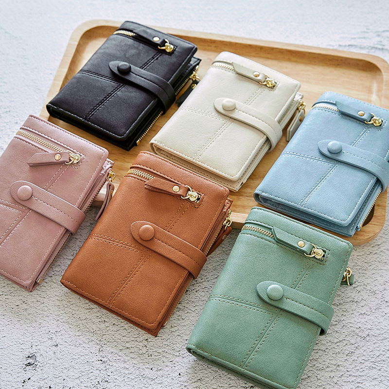 短款女錢包2018年新款日韓三折票夾學生大容量錢夾小零錢包潮流