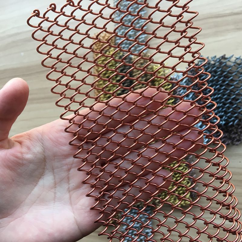 金属装饰网帘厂家定做烤漆小勾花网装饰垂帘商场酒店装饰金属帘