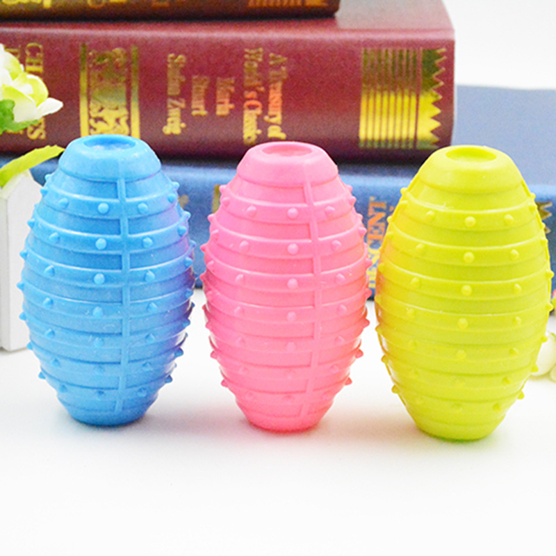 Transfronterizos TPR bola de goma juguetes para perros resistentes al mordimiento de dientes entrenamiento acústico juguetes vocales bola fábrica de juguetes para mascotas