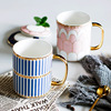 Ceramics, capacious cup with glass for beloved