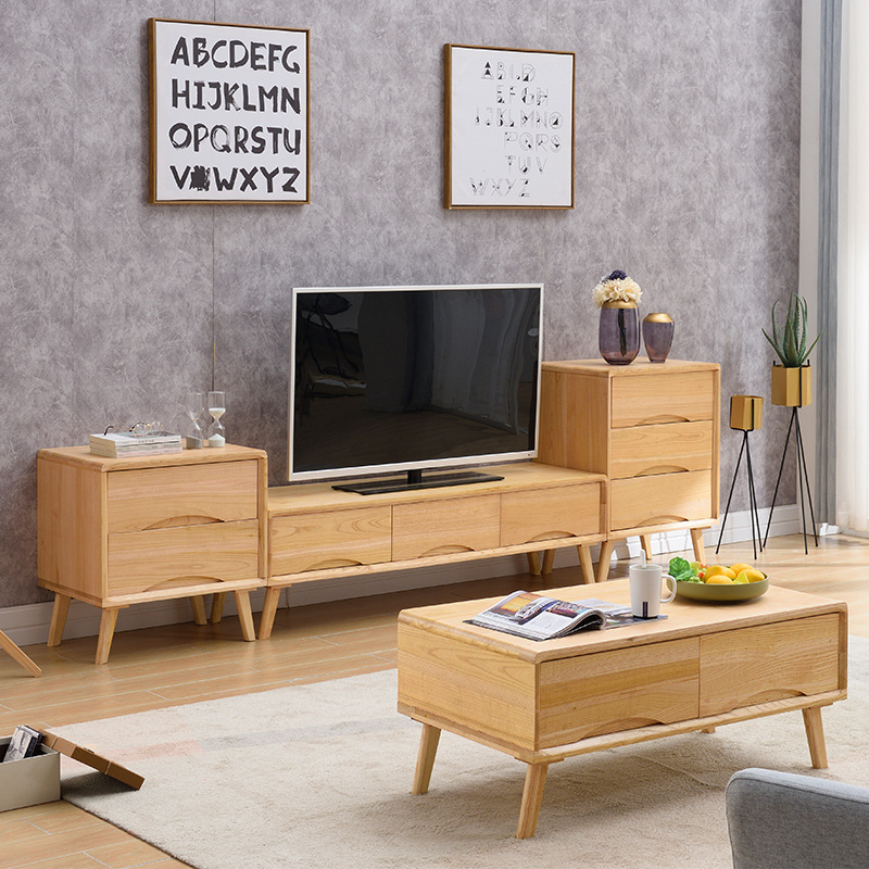 Manufactor Direct selling Northern Europe solid wood tea table TV cabinet Bucket cabinet Simplicity Small apartment bedroom TV Cabinet a living room tea table