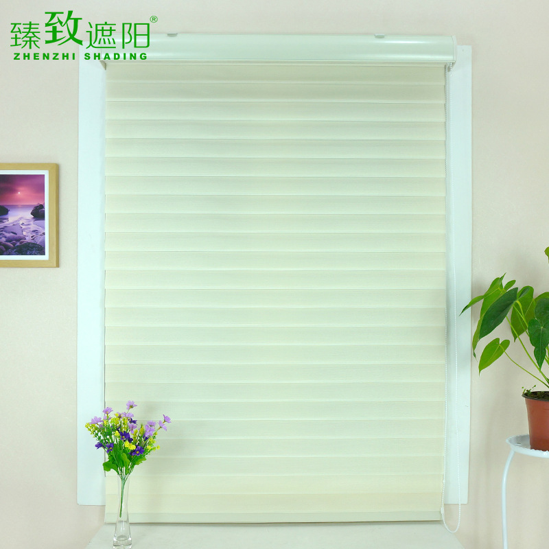 高檔家居窗飾 手動電動進口香格裏拉簾 成品窗簾廠家誠實體經銷商