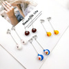 Small cartoon earrings, ear clips, no pierced ears, simple and elegant design, wholesale