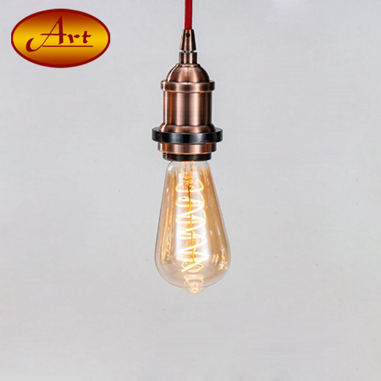 [ ST64 Flexible bulb-Spiral]Edison Retro Tan LED Soft filament bulb Imitation tungsten wire bulb