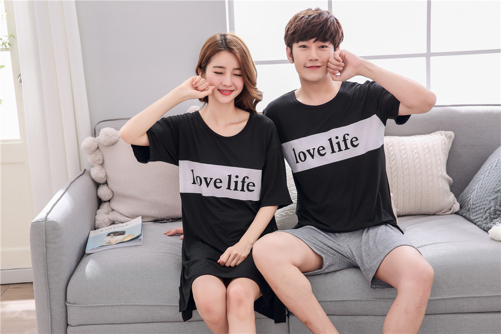 Cute Casual Style Short Sleeves Round Collar Polyester Lover’s Clothes Pajamas display picture 76