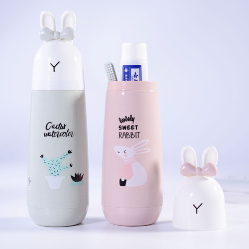 Portable toothbrush box with lid, mouthwash cup, student toothpaste storage box, brushing cup, toothbrush box, travel toothbrush box