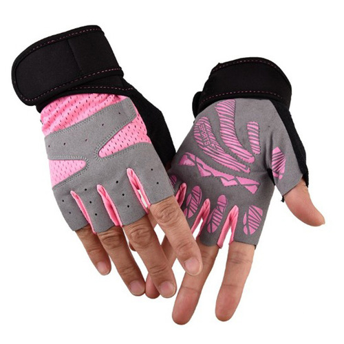One piece drop shipping summer wristband fitness half finger gloves for men outdoor sports cycling dumbbell gloves for women manufacturers wholesale