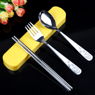 Portable three-piece cutlery Stainless steel cutlery Travel? Cutlery Set originality gift Spoon fork